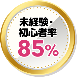 未経験・初心者率85%