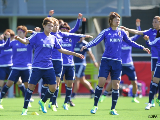 Nadeshiko Japan check up coordination in closed-door practice