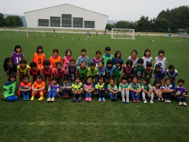 JFAレディース／ガールズサッカーフェスティバル 長野県大町市の大町市運動公園　サッカー場に、120人が参加！