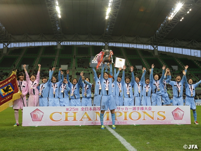 Jumonji High School win title of 25th All Japan High School Women's Football Championship for the first time