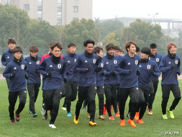 U-21日本代表、中国で初練習～AFC U-23選手権中国2018～