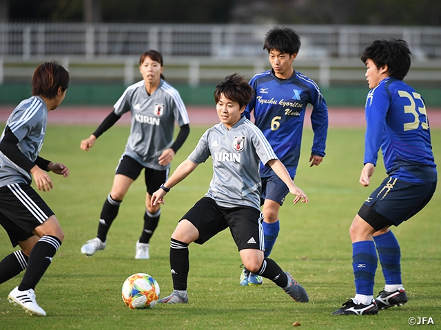 連日の男子サッカー部との合同トレーニングで南アフリカを意識したトレーニング ～MS&ADカップ2019　南アフリカ女子代表戦