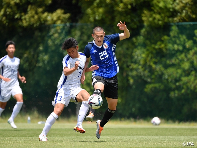 U-21日本代表候補　トレーニングマッチで3日間のキャンプを締めくくる