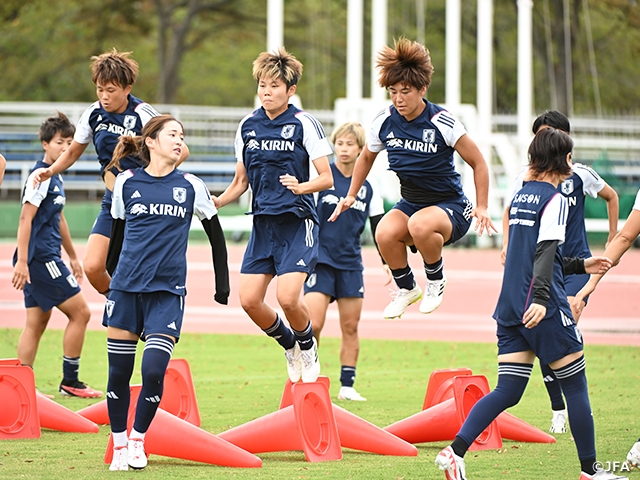 なでしこジャパン 全選手が合流しトレーニング