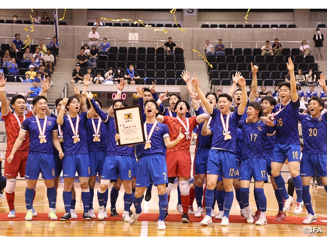 大阪成蹊大学フットサル部が5連覇達成　第22回 全日本大学フットサル大会
