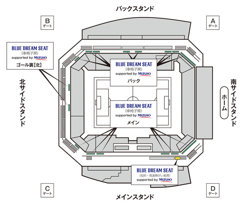 知的・発達障がい者席 席割図
